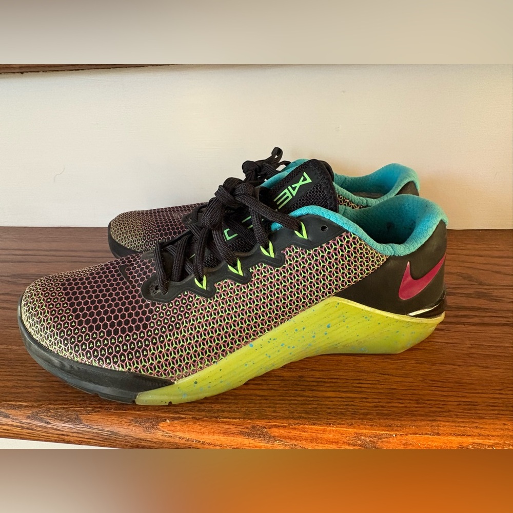 Nike Metcon 5 Amp Black/Green/Blue/Purple Crossfit (cd3398-063) shoes size 10